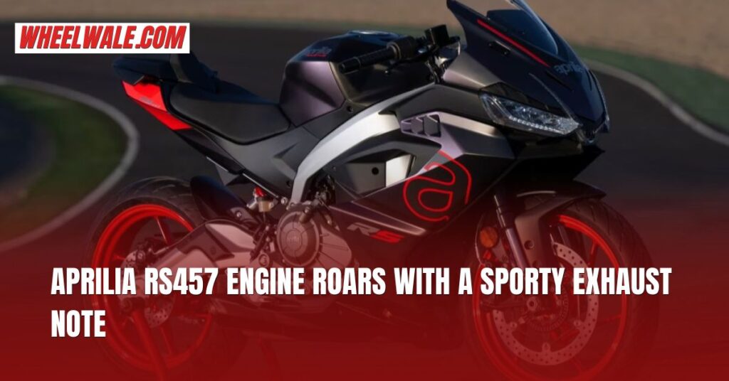Aprilia RS457 Engine Roars with a Sporty Exhaust Note