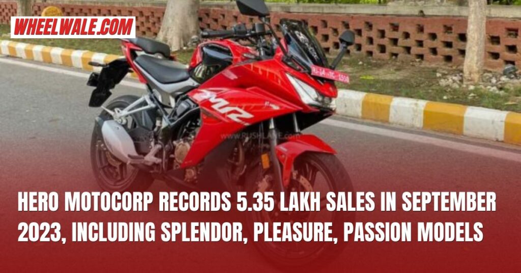 Hero MotoCorp Records 5.35 Lakh Sales in September 2023, Including Splendor, Pleasure, Passion Models